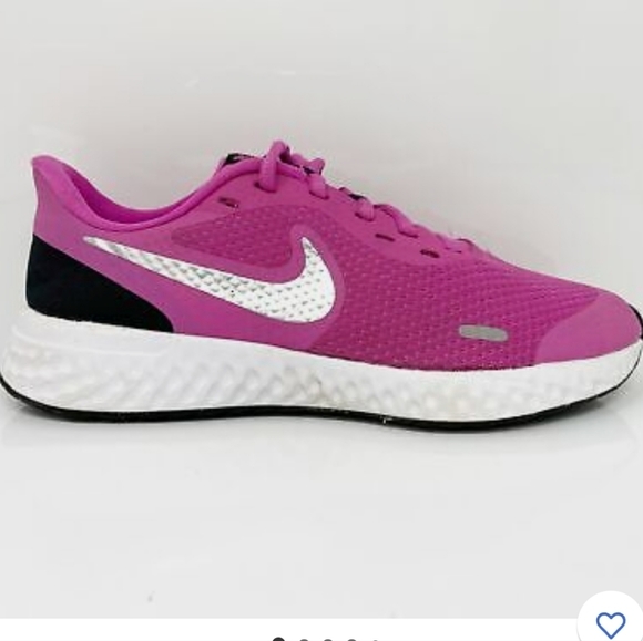 Nike Revolution Pink Running Shoes Sneakers Size 4.5 Y BQ5671-610 - Picture 2 of 6